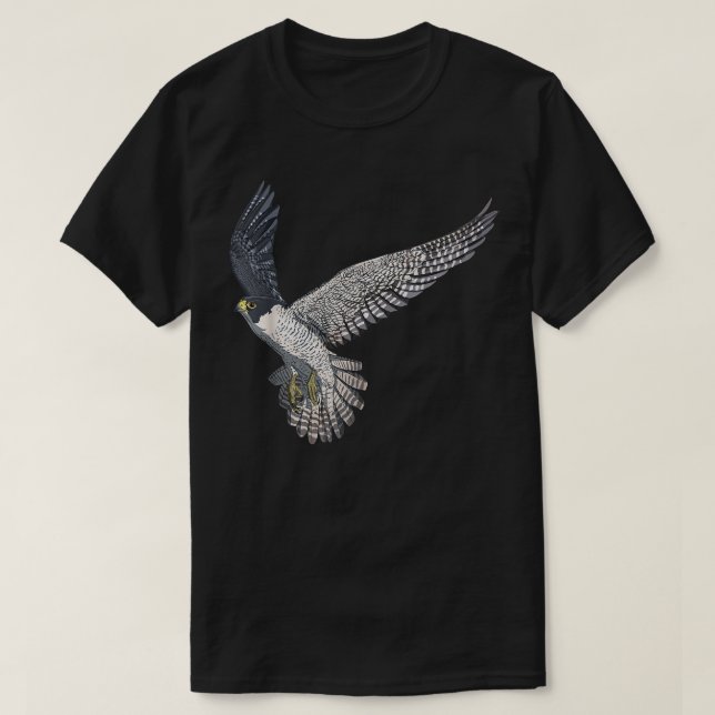 Camiseta Halcón Peregrino Volador de Aves (Diseño del anverso)