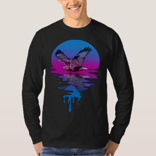Camiseta Halcón puesta de sol retro vintage