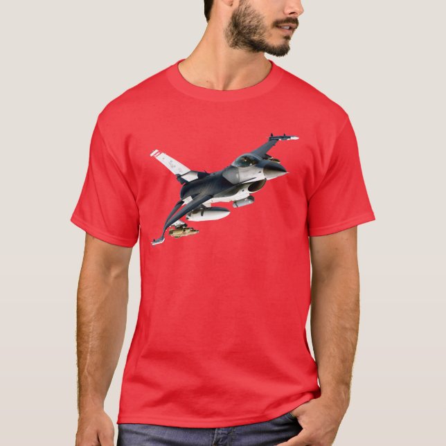Camiseta Halcón que lucha F-16 (Anverso)