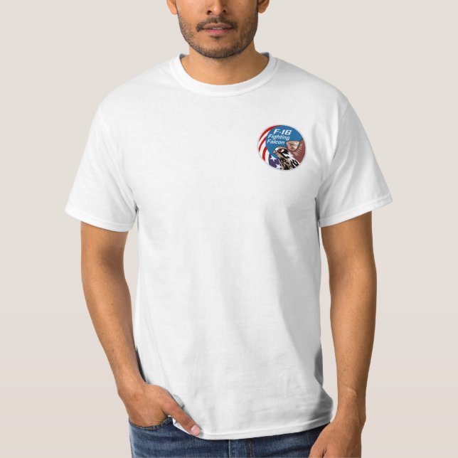 Camiseta Halcón que lucha F-16 (Anverso)