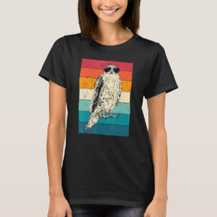 Camiseta Halcón retro vintage con gafas de sol observación