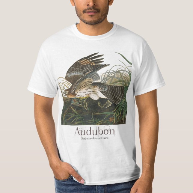Camiseta Halcón rojo de John James Audubon (Anverso)