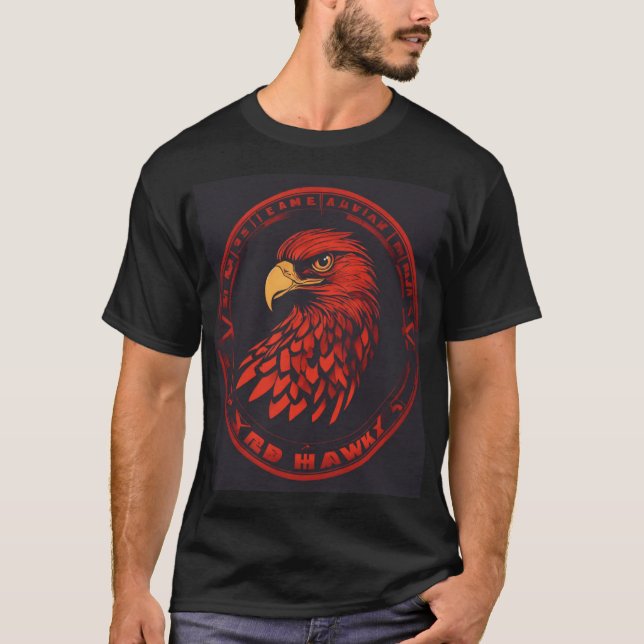 Camiseta Halcón Rojo: Emblema de fuerza y poder (Anverso)