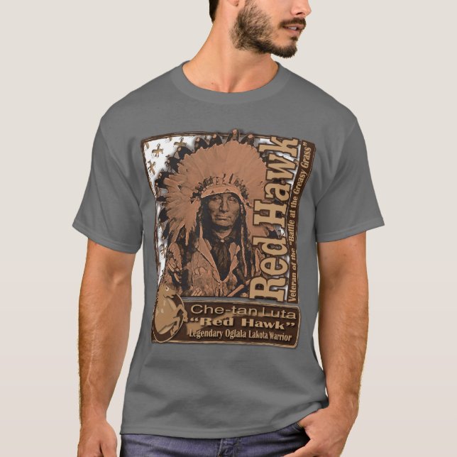 Camiseta Halcón rojo Oglala Lakota (Anverso)