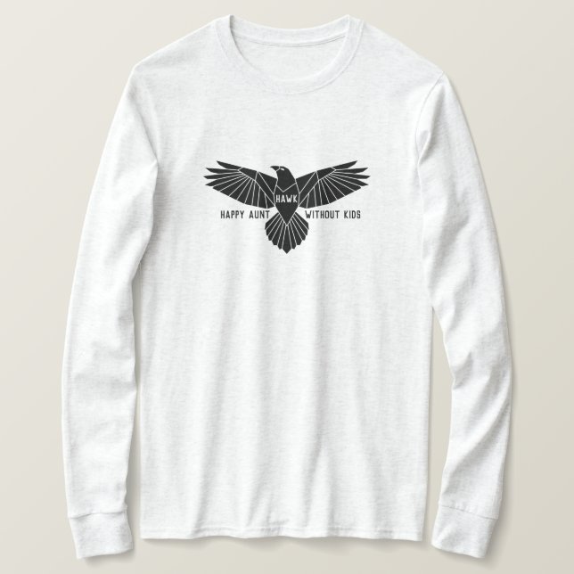 Camiseta HALCÓN - Tía Feliz Sin Hijos (Anverso del diseño)