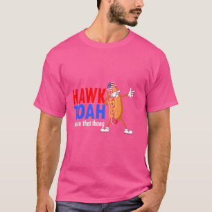 Camiseta Halcón Tuah Bandera Americana Azul Rojo Hombres Bl