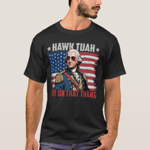Camiseta Halcón Tuah Bandera Americana George Washington 4 