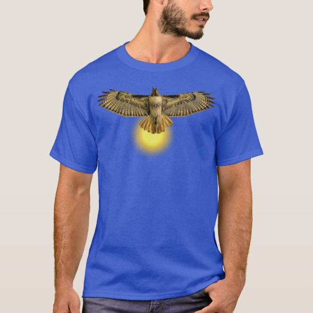 Camiseta Halcón volador en el sol (Anverso)