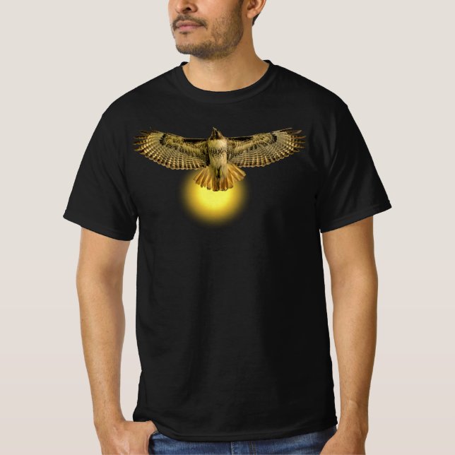 Camiseta Halcón volador en el sol (Anverso)