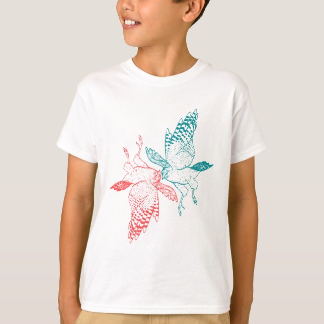 Camiseta halcón yin y yang ave yin yang (Anverso)