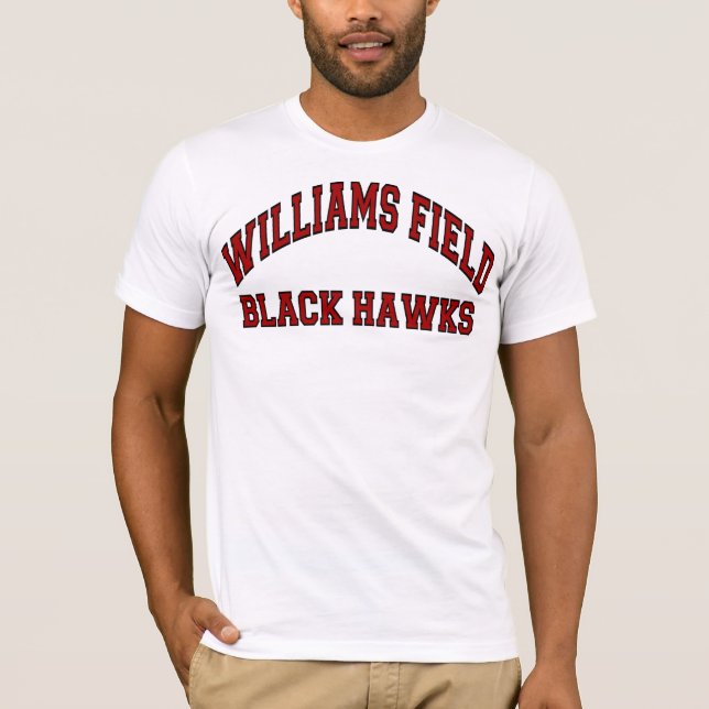 Camiseta Halcones del negro del campo de Williams (Anverso)