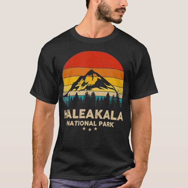 Camiseta Haleakala - Parque nacional de recuerdo retro  (Anverso)