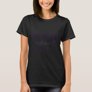Camiseta Haleiwa hawaii tiburón vintage ciruela arte pesca