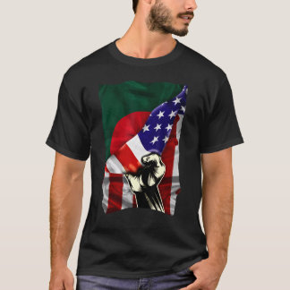 Camiseta Half American Flag Bengali ROOTS USA Flag Banglade