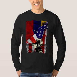 Camiseta Half American Flag Venezuelan ROOTS USA Flag Venez