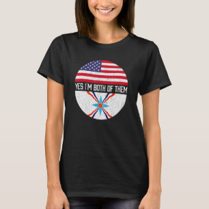 Camiseta Half American Half Assyrian Usa Flag Family Herita