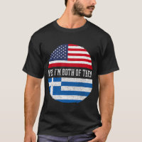 Half American Half Greek USA Flag Greece Heritage 