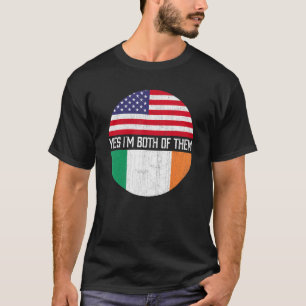 Camiseta Half American Half Irish Usa Flag Family Heritage