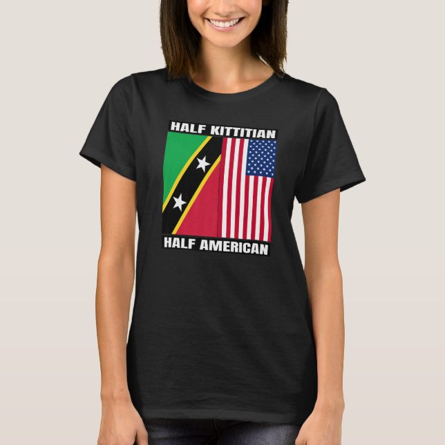 Camiseta Half Kittitian American Saint Kitts and Nevis Heri (Anverso)