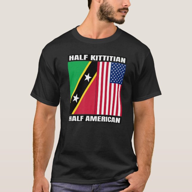 Camiseta Half Kittitian American Saint Kitts and Nevis Heri (Anverso)