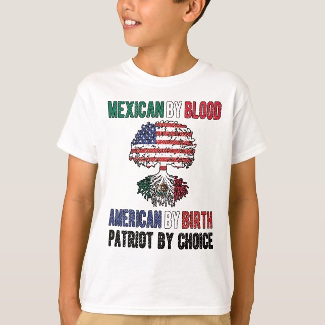 Camiseta Half Mexican Half American Flag Mexico USA (Anverso)