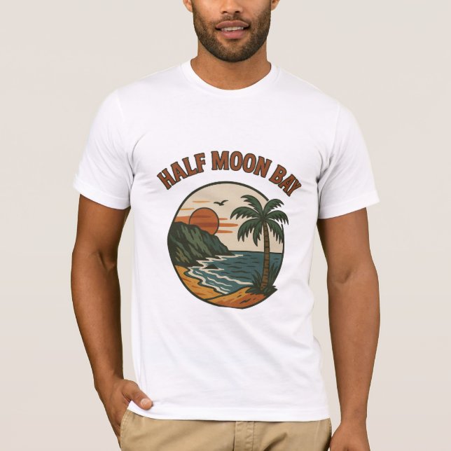 Camiseta Half Moon Bay California - Coastside Vibes T-Shirt (Anverso)