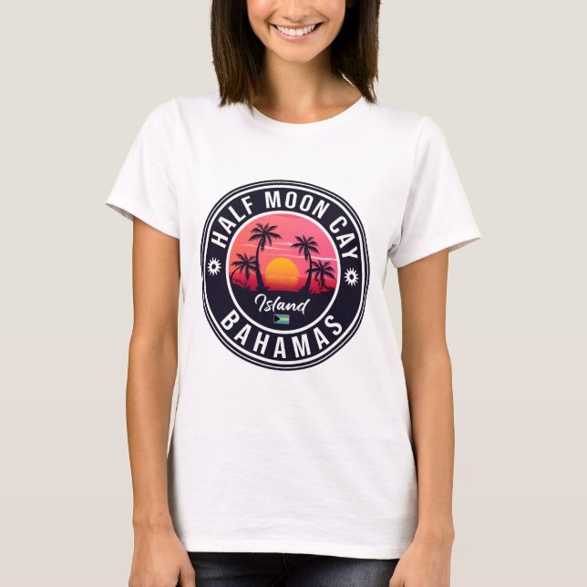 Camiseta Half Moon Cay Bahamas - recuerdo de los años 80 re (Anverso)