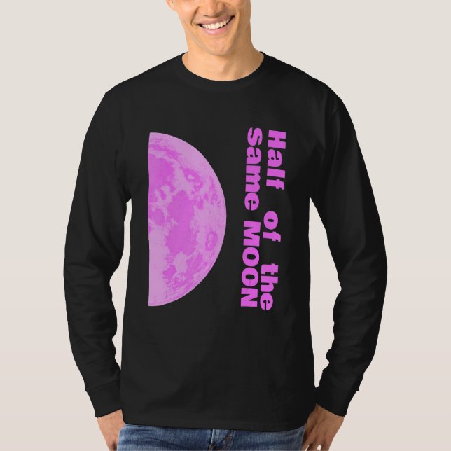 Camiseta Half of the same pink moon couple right 2 of 2 (Anverso)
