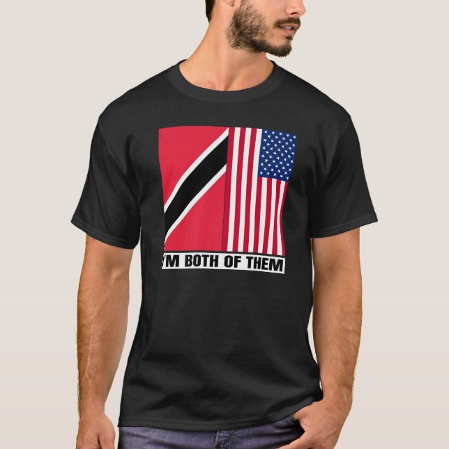 Camiseta Half Trinbagonian American DNA Trinidad And Tobago (Anverso)