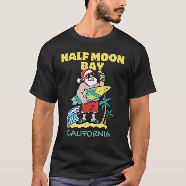Camiseta HALFMOON BAY CALIFORNIA Santa Navidades (Anverso)