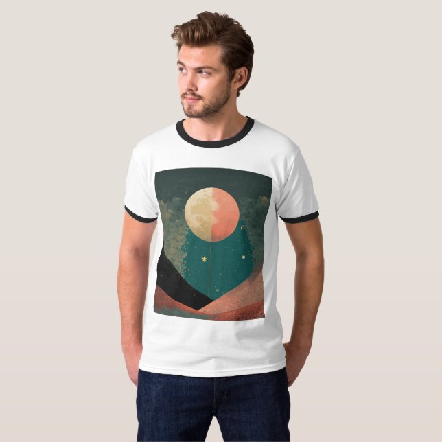 Camiseta Halftone Moon Design Tee (Anverso completo)