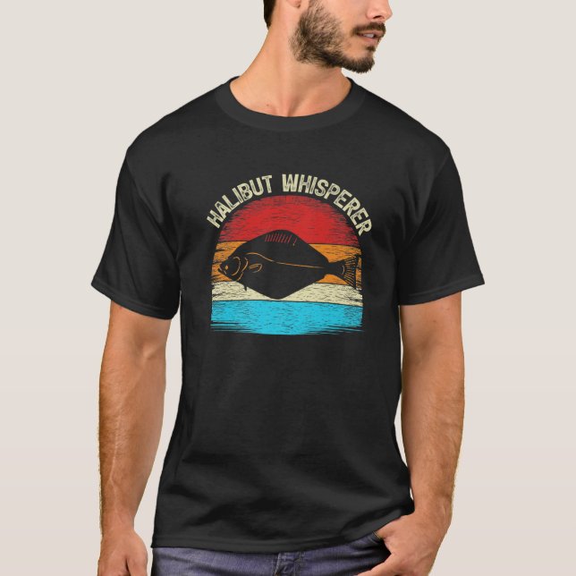 Camiseta Halibut Whispere, retro de la cosecha de los amant (Anverso)