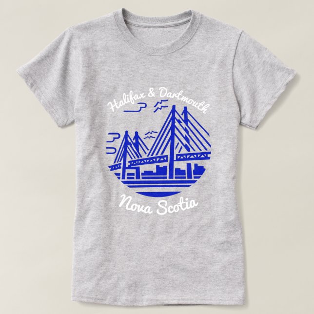 Camiseta Halifax y Dartmouth Mejores amigos Nueva Escocia (Diseño del anverso)