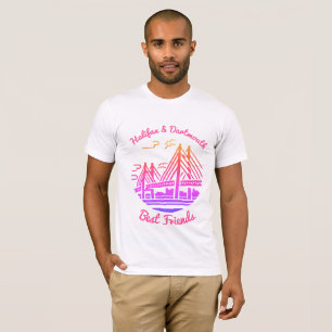 Camiseta Halifax y Dartmouth Nova Scotia mejores amigos