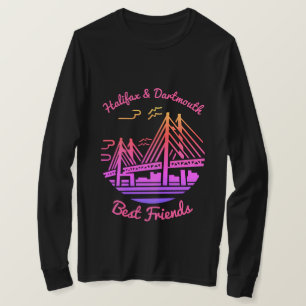 Camiseta Halifax y Dartmouth Nova Scotia mejores amigos