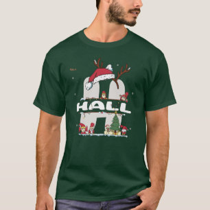 Camiseta Hall Christmasw Hall Name para navidades divertida
