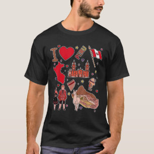 Camiseta Hallazgos de la mano en Perú Mapa de Cultura
