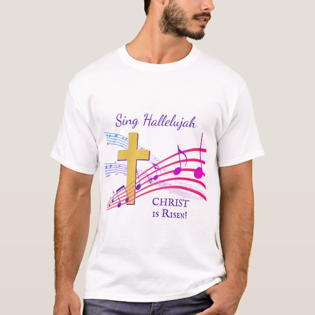 Camiseta HALLELUJAH CHRIST ES RISEN Easter (Anverso)