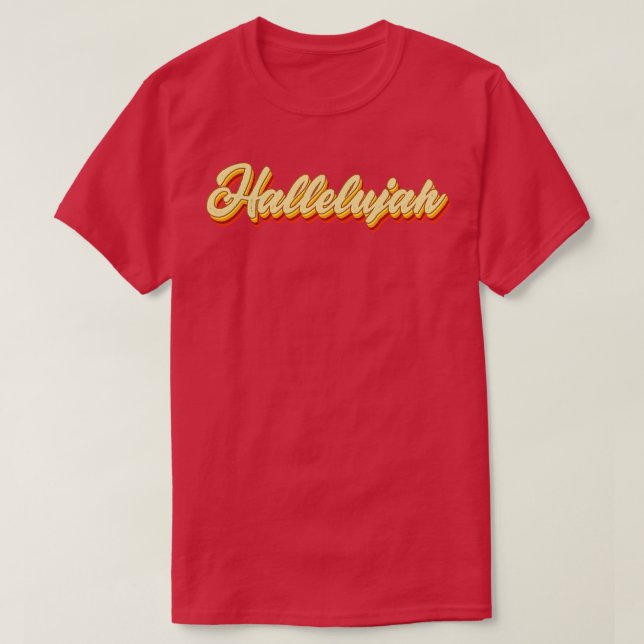 Camiseta Hallelujah retro vintage (Diseño del anverso)