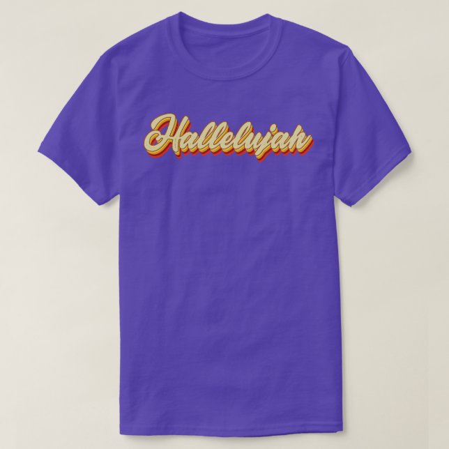 Camiseta Hallelujah retro vintage (Diseño del anverso)