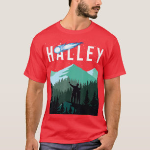 Camiseta Halleys Comet Night Sky Solar System Astrono
