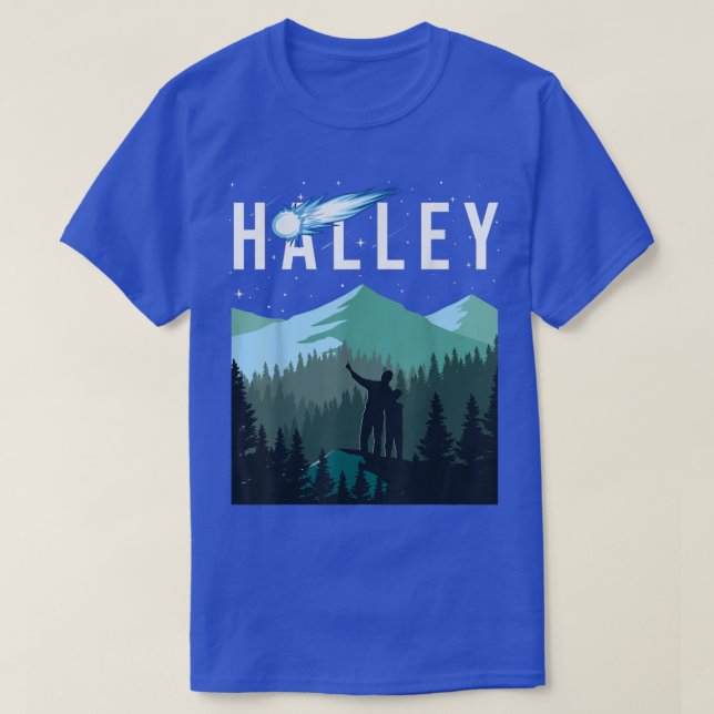 Camiseta Halleys Comet Night Sky Solar System Astrono (Diseño del anverso)