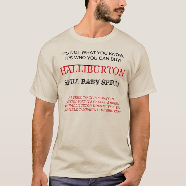 Camiseta ¡HALLIBURTON! Está TODO SOBRE EL BEBÉ VERDE (Anverso)