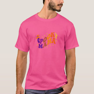 Camiseta Hallo de mujeres mami bruja ondulada retro