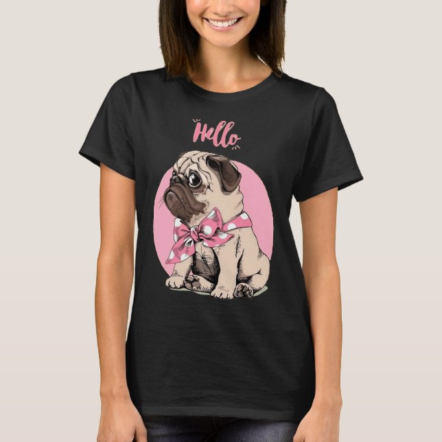 Camiseta Hallo Sweaty Pug Classic T-Shirt 65 (Anverso)