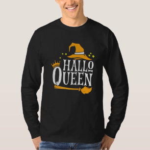Camiseta Halloqueen Bruja de Halloween Sombrero de Bruja En