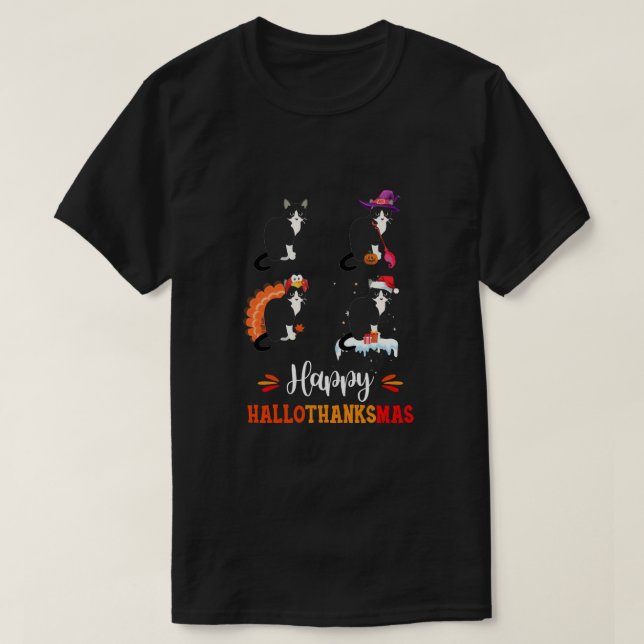 Camiseta Halloth, Navidades del Día de Acción de Gracias de (Diseño del anverso)