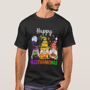 Camiseta Hallothanksmas Gnomes Halloween Día de Acción de G