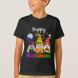 Camiseta Hallothanksmas Gnomes Halloween Día de Acción de G
