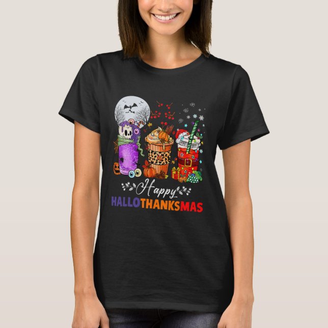 Camiseta Hallothanksmas Gnomes Halloween Día de Acción de G (Anverso)
